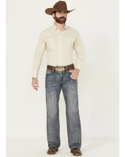 Rock & Roll Denim Men's Double Barrel Medium Wash Straight Jeans