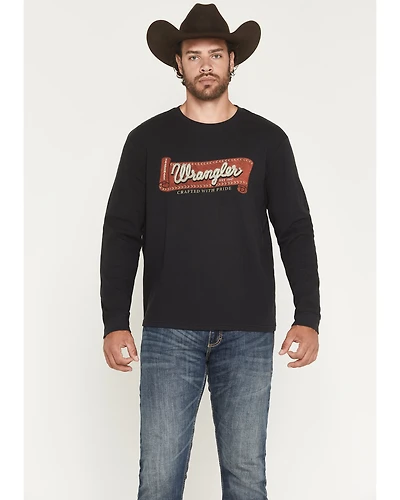 Wrangler Men's Rope Logo Waffle Knit Long Sleeve Shirt