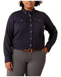 Ariat Women's FR Inherent Long Sleeve Button-Down Work Shirt - Plus
