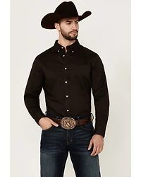 Cody James Men's Basic Solid Long Sleeve Button-Down Stretch Western Shirt