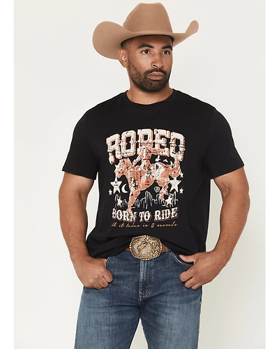 Rock & Roll Denim Men's Bronco Rider Short Sleeve Graphic T-Shirt