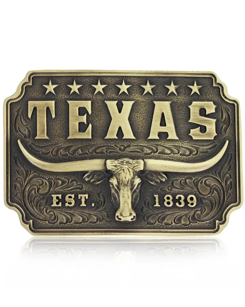 Montana Silversmiths Men's Classic Texas Longhorn Buckle