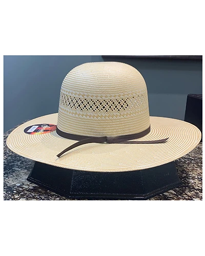 Serratelli Natural Santana Open Shantung Straw Western Hat