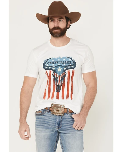 Cody James Men's Heritage Steer Skull Short Sleeve Graphic T-Shirt