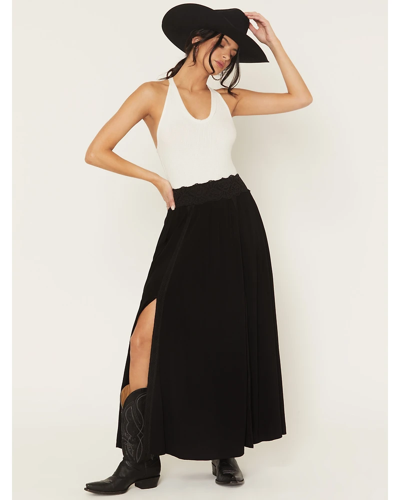 Shyanne Women's Lace Inset Maxi Skirt