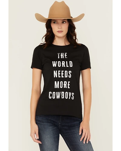 Boot Barn Women's The World Needs More Cowboys Short Sleeve Fitted Graphic Tee
