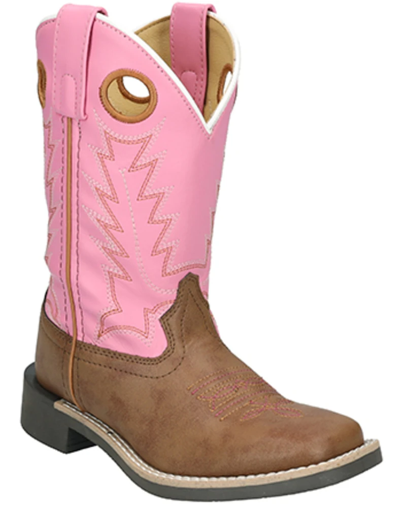 Smoky Mountain Little Girls' El Paso Western Boots - Broad Square Toe