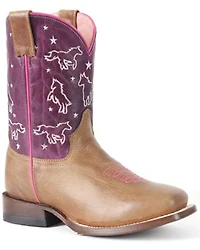 Roper Little Girls' Bella Western Boots - Broad Square Toe