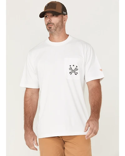Hawx Men's Wrenches Embroidered Pocket Short Sleeve Work T-Shirt