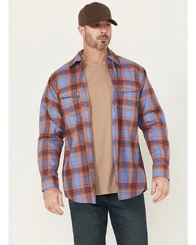 Ariat Men's FR Melrose Plaid Print Long Sleeve Snap Work Shirt