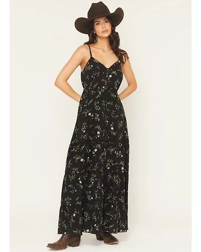Idyllwind Women's Colt Floral Print Sleeveless Button-Down Maxi Dress