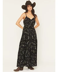Idyllwind Women's Colt Floral Print Sleeveless Button-Down Maxi Dress