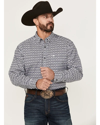 Ariat Men's Patton Classic Fit Printed Long Sleeve Button-Down Western Shirt