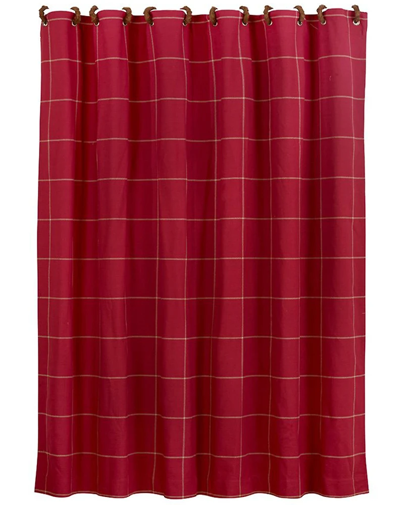 HiEnd Accents Windowpane Shower Curtain