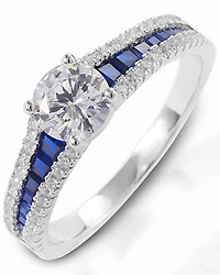 Kelly Herd Women's Blue Spinel Engagement Ring
