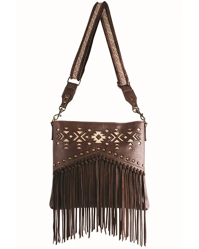 Justin Women's Southwestern Inlay Fringe Purse
