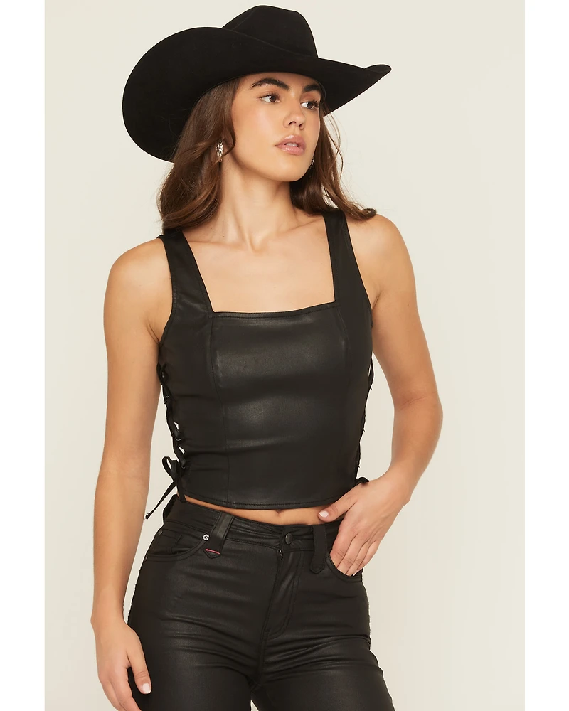 Idyllwind Women's Oxford Lace-Up Cropped Bustier