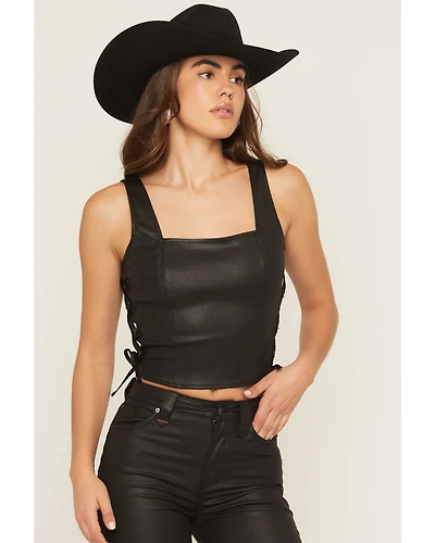 Idyllwind Women's Oxford Lace-Up Cropped Bustier