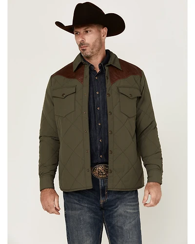 Resistol Men's Quilted Leather Yoke Jacket