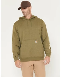 Carhartt Men's Loose Fit Midweight Logo Sleeve Graphic Hooded Sweatshirt