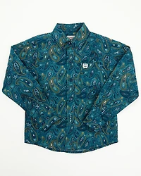 Cinch Toddler Boys' Paisley Print Long Sleeve Button-Down Western Shirt