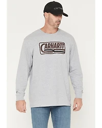 Carhartt Men's Logo Loose Fit Heavyweight Long Sleeve Graphic T-Shirt