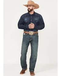 Cinch White Label Relaxed Fit Mid Rise Jeans Dark Stonewash
