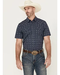 Gibson Trading Co Men's Ritual Striped Short Sleeve Snap Stretch Western Shirt