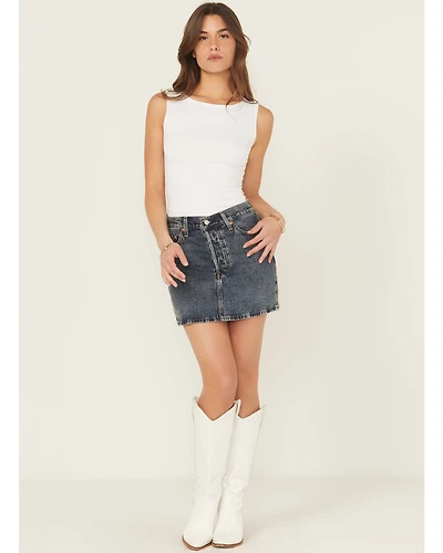 Levi's Women's Medium Wash Denim Mini Skirt