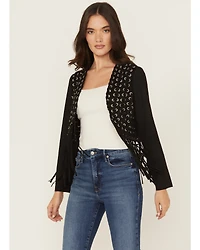 Vocal Women's Fringe Cropped Jacket