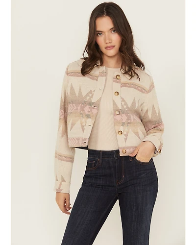 Idyllwind Women's Mercer Southwestern Print Cropped Shacket
