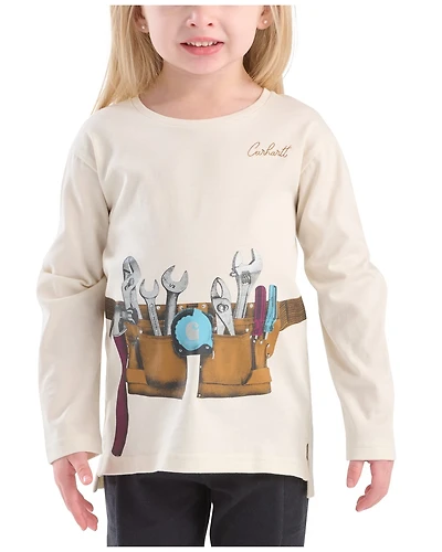 Carhartt Toddler Girls' Toolbelt Long Sleeve Graphic Tee