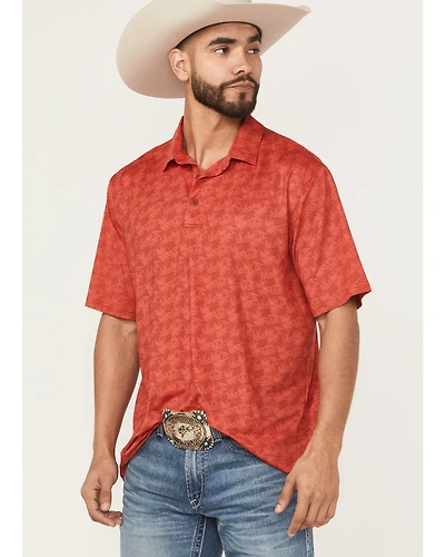 Ariat Men's 360 Airflow Printed Short Sleeve Button-Down Polo Shirt