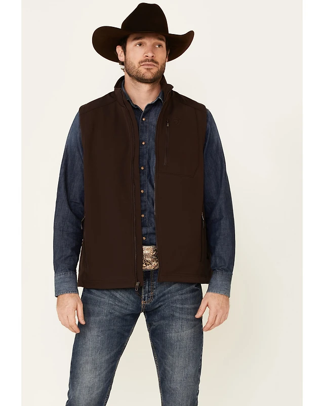 ARIAT Men's Logo 2.0 Patriot Softshell Vest - Stretch Outdoor Vest With Conceal Carry Pocket