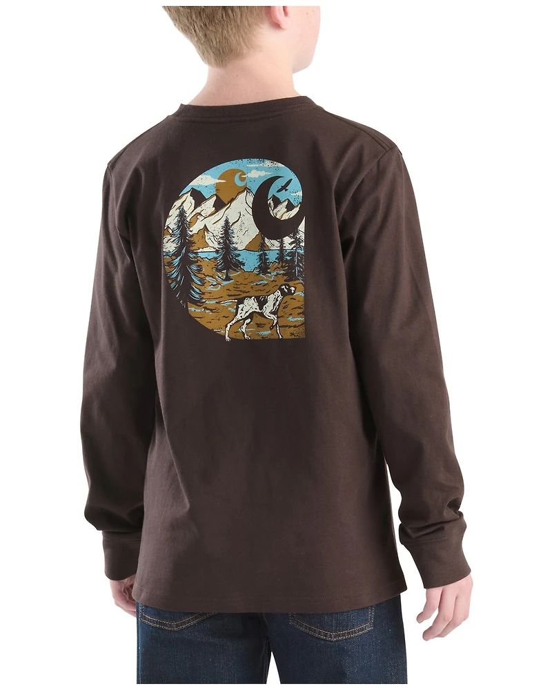 Carhartt Boys' C Graphic Long Sleeve Pocket T-Shirt