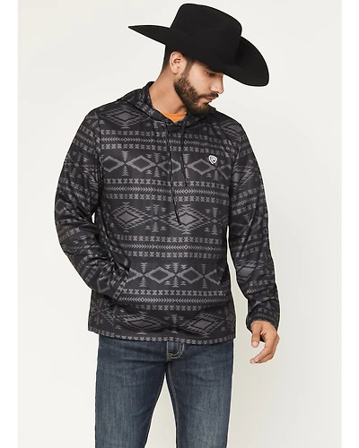 Rock & Roll Denim Men's Southwestern Print Performance Hooded Sweatshirt