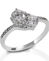 Kelly Herd Women's Two Stone Pave Band Ring