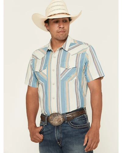 Ariat Men's Hilton Retro Fit Striped Short Sleeve Snap Western Shirt