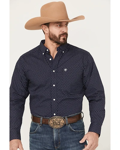 Ariat Men's Carmine Printed Long Sleeve Button-Down Western Shirt