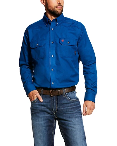 Ariat Men's FR Featherlight Long Sleeve Button Down Work Shirt - Tall