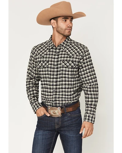 Cody James Men's Ozark Highlands Plaid Print Long Sleeve Snap Flannel Shirt