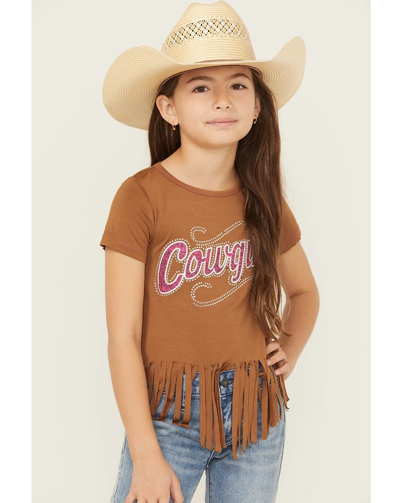 Cowgirl Hardware Girls' Fringe Tee