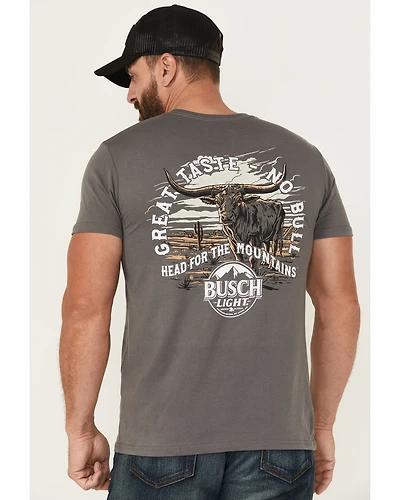 Buckwear Men's Busch No Bull Short Sleeve Graphic T-Shirt