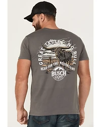 Buckwear Men's Busch No Bull Short Sleeve Graphic T-Shirt