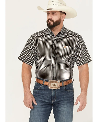 Cinch Men's Geo Print Short Sleeve Button-Down Western Shirt