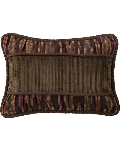 HiEnd Accents Corduroy Pillow with Ruching
