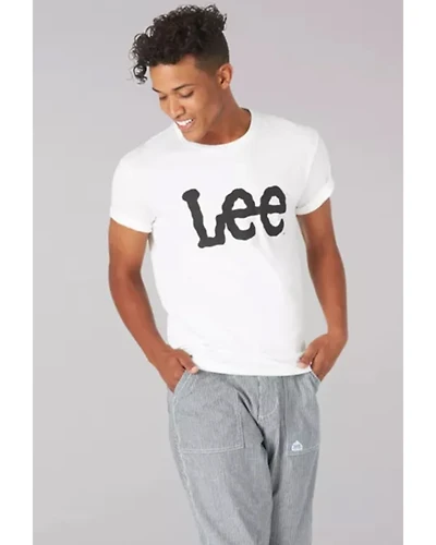 Lee Men's White Logo Short Sleeve T-Shirt