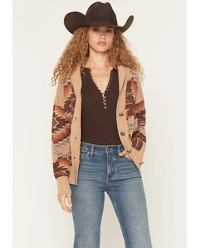 Cotton & Rye Women's Southwestern Print Button-Down Cardigan