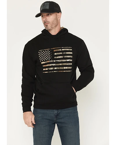 Buckwear Men's Camo Stars & Stripes Patriotic Hooded Sweatshirt
