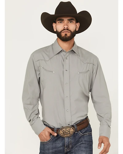 Roper Men's Desert Embroidered Long Sleeve Snap Stretch Western Shirt